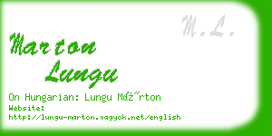 marton lungu business card